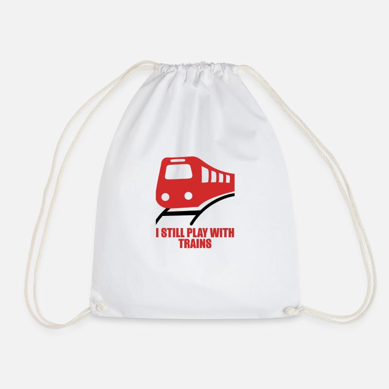 Train driver, train conductor, railway, subway, ICE, train - Drawstring Bag - white
