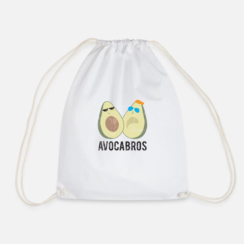 Frucht / Früchte: Avocado - Avocabros - BFF - Turnbeutel - Weiß
