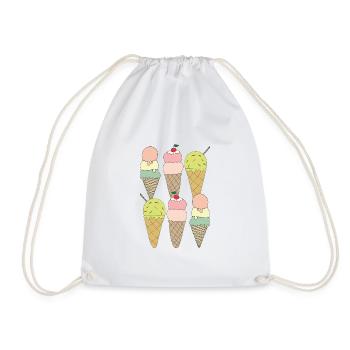 ice variations 6x - Drawstring Bag - white - Front