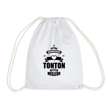 joyeux anniversaire tonton tu es le meilleur - Sac de sport léger - blanc - Devant