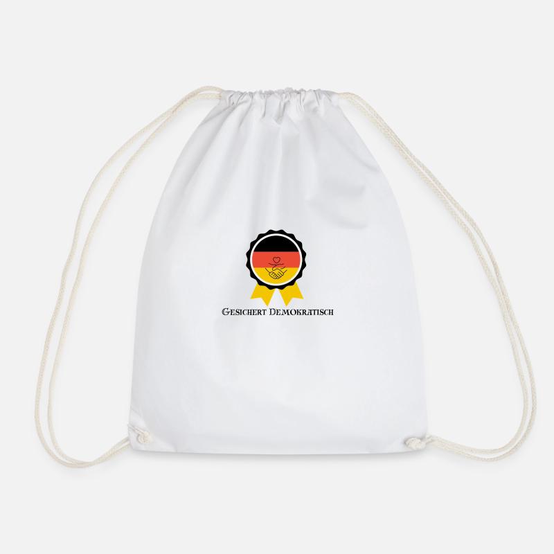 Assured Democratic | Gift Idea | Germany - Drawstring Bag - white