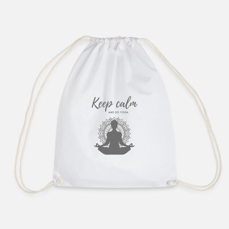 Keep calm and do yoga - Turnbeutel - Weiß