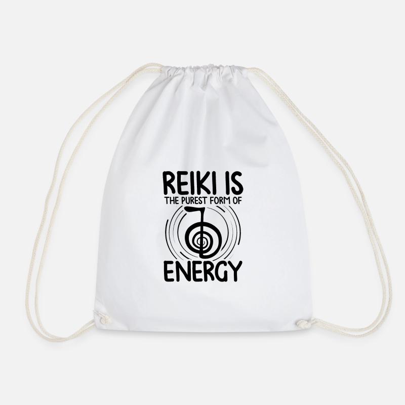 Reiki Therapist - Drawstring Bag - white