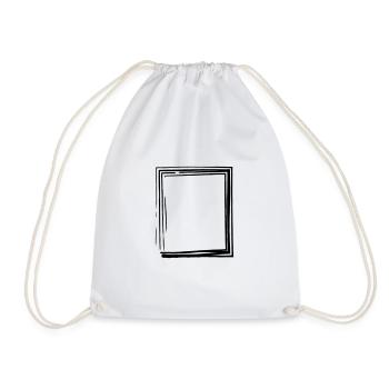 Frame Sketch Drawing - Drawstring Bag - white - Front