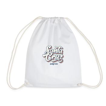Santa Cruz Californie vintage rétro surfing ville - Sac de sport léger - blanc - Devant