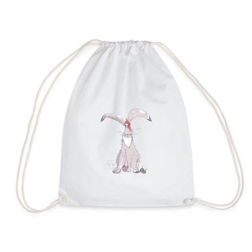 Funny Christmas Bunny - Drawstring Bag