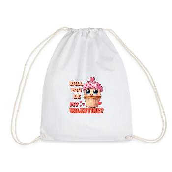 Cupcake - Serez-vous mon Valentin - Sac de sport léger - blanc - Devant