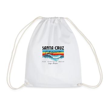 Santa Cruz Californie vintage rétro Surf - Sac de sport léger - blanc - Devant