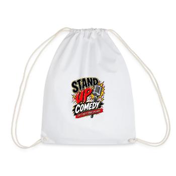 Stand-Up Comedy Mikrofon Logo - Turnbeutel - Weiß - Vorne