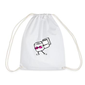 Papier toilette Cadeau Dabbing - Sac de sport léger - blanc - Devant