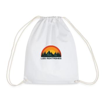 The Mountains. - Drawstring Bag - white - Front