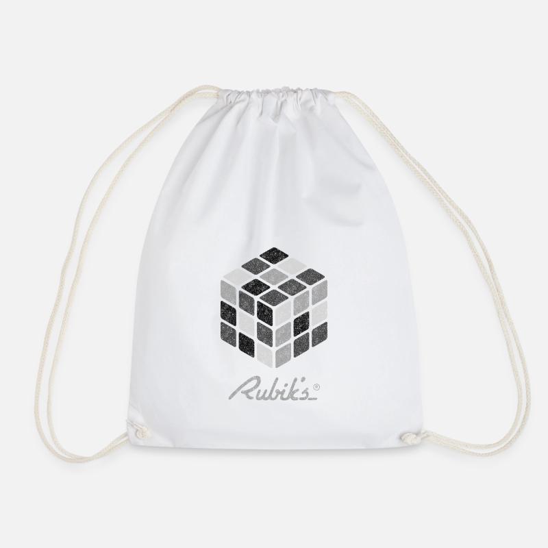 Rubik's Cube Monochromer Zauberwürfel - Turnbeutel - Weiß