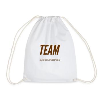 TEAM A-lochbüro. Lustiges T-Shirt für ein Büro : ) - Turnbeutel - Weiß - Vorne