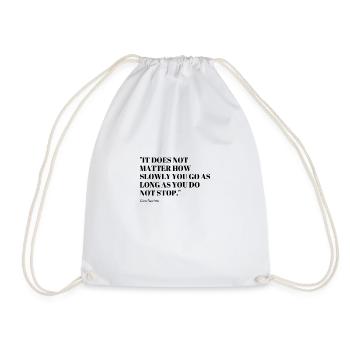 Quote Keep Going - Drawstring Bag - white - Front