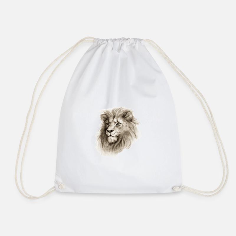 Löwe Löwen Geschenk - Turnbeutel - Weiß