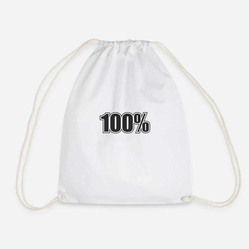 100% - Turnbeutel - Weiß