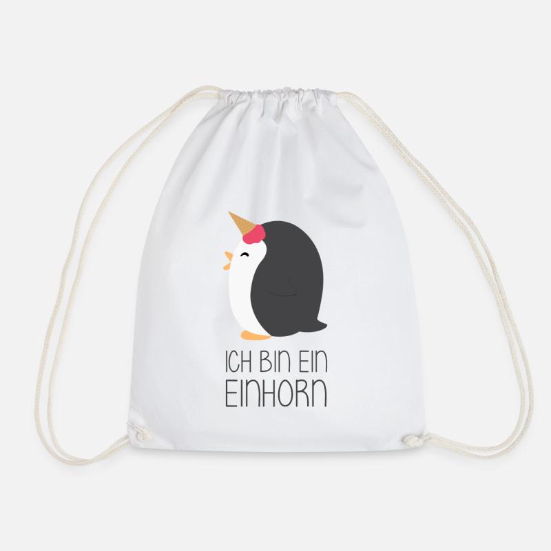 Einhorn Pinguin - Turnbeutel - Weiß