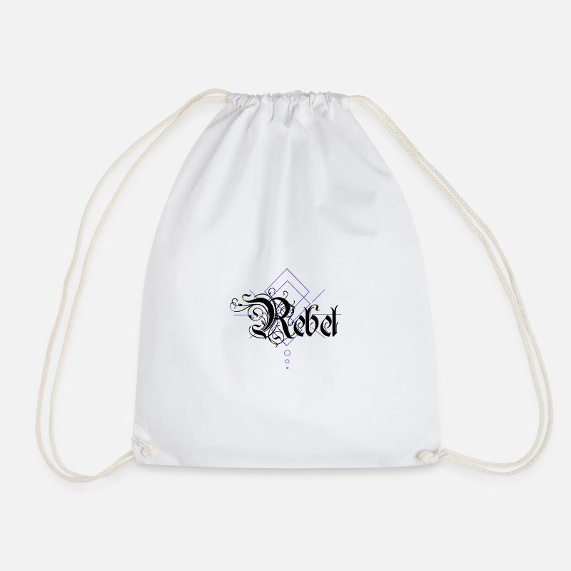 Rebel - Drawstring Bag - white