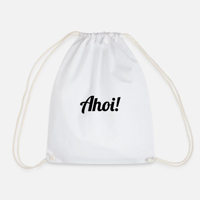 ahoy! - Drawstring Bag - white
