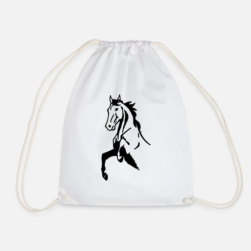 Cheval cabré - Sac de sport léger - blanc