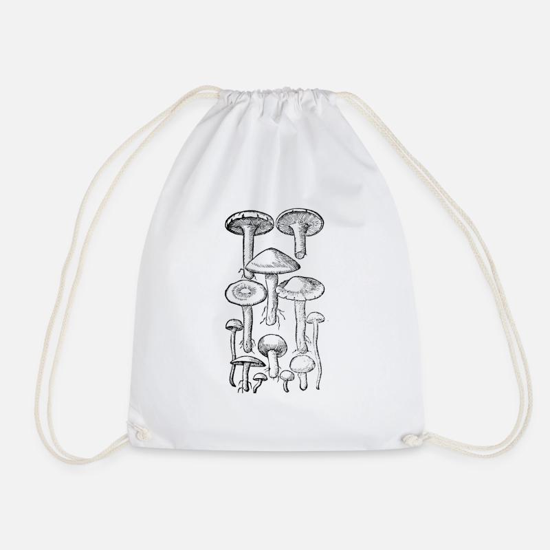 Dessin de champignons rétro - Sac de sport léger - blanc
