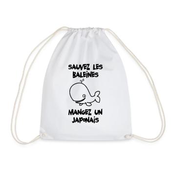 Sauvez les baleines - Sac de sport léger - blanc - Devant