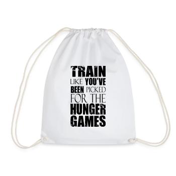 Train Like You've Been Picked for the Hunger Games - Drawstring Bag - white - Front