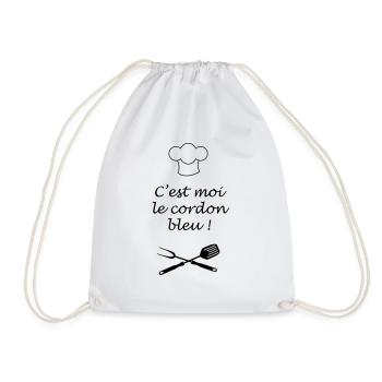 cordon bleu tablier cuisinier - Sac de sport léger - blanc - Devant