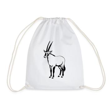 Oryx - Antilope - Turnbeutel - Weiß - Vorne