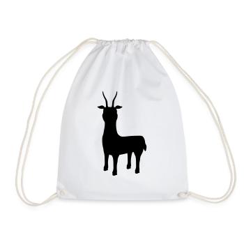 silhouette Antilope Letschwe - Sac de sport léger - blanc - Devant