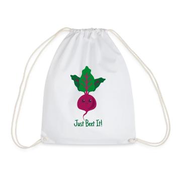 Just beet it cadeau plantes végétaliens rengaine - Sac de sport léger - blanc - Devant