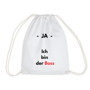 Ja - ich bin der Boss - Turnbeutel - Weiß - Vorne