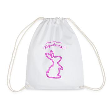 May i be your Ropebunny pink - Turnbeutel - Weiß - Vorne