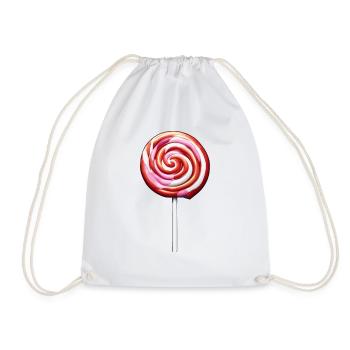 Lollipop / Lollipop / Candy / Lick / Cute - Drawstring Bag - white - Front