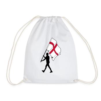 Drapeau Angleterre homme marchant - Sac de sport léger - blanc - Devant