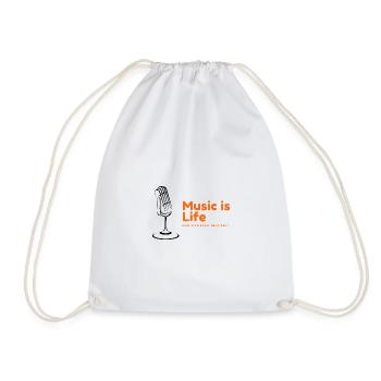 Music Is Life Collection - Drawstring Bag - white - Front