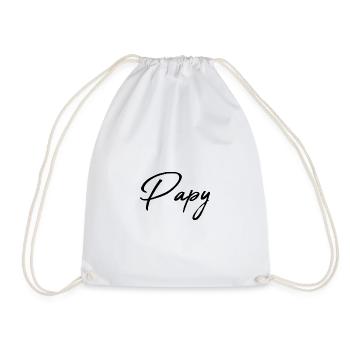 PAPY. PAPA. FÊTE DES PÈRES. BONNE FÊTE PAPA - Sac de sport léger - blanc - Devant