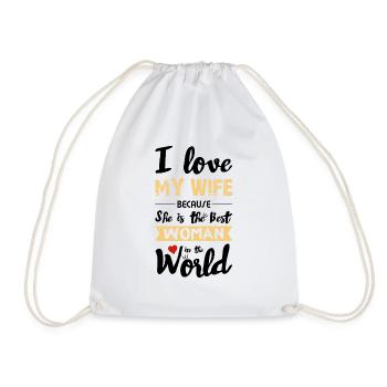 I Love my Wife - Best Woman - Sac de sport léger - blanc - Devant
