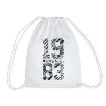 43RD BIRTHDAY VINTAGE ORIGINAL 1983 - Drawstring Bag - white - Front