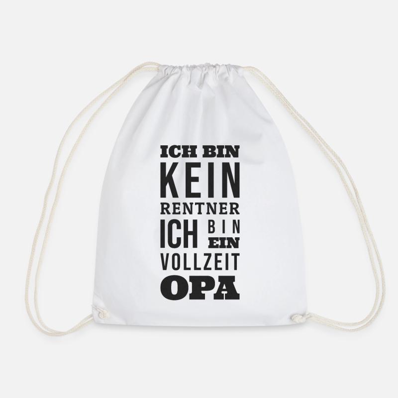 Rentner Vollzeit Opa - Turnbeutel - Weiß