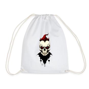 Skull with red eyes - Drawstring Bag - white - Front