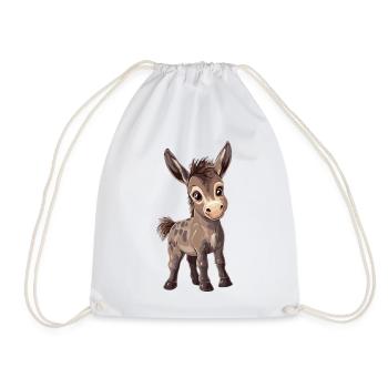 donkey - Drawstring Bag - white - Front