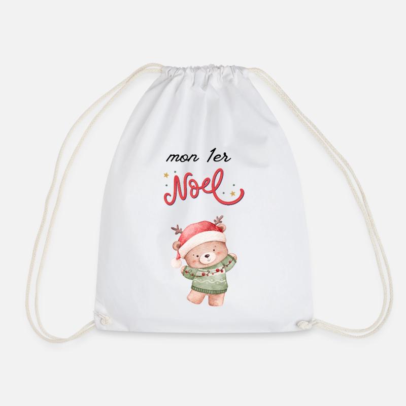 My First Christmas - Drawstring Bag - white