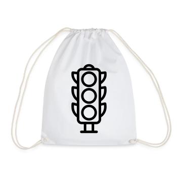 Fire - Drawstring Bag - white - Front