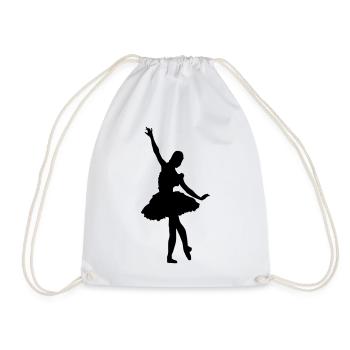 Ballerina Dancing - Drawstring Bag - white - Front