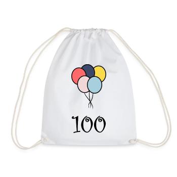 100. 100 ANS. 100e ANNIVERSAIRE. ANNIVERSAIRE 100  - Sac de sport léger - blanc - Devant