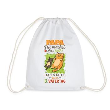 3. Vatertag - Papa Du machst das toll - Turnbeutel - Weiß - Vorne