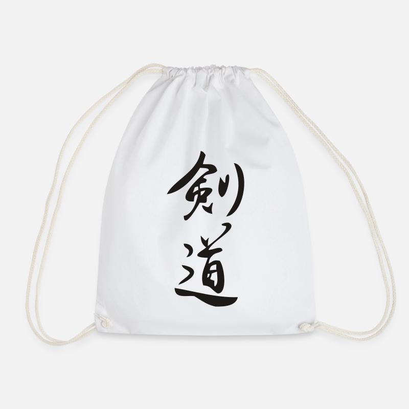 Kendo - Kanji - Turnbeutel - Weiß