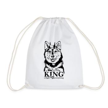 Pomsky King Dog Saying Dogs Dog - Drawstring Bag - white - Front