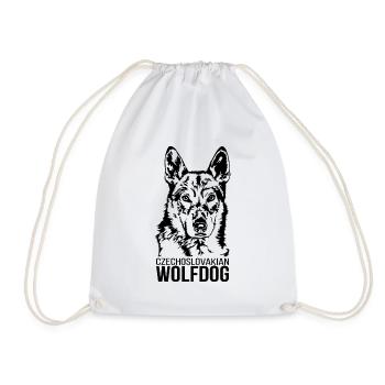 Czechoslovakian Wolfdog Portrait Hunde Wilsigns - Turnbeutel - Weiß - Vorne